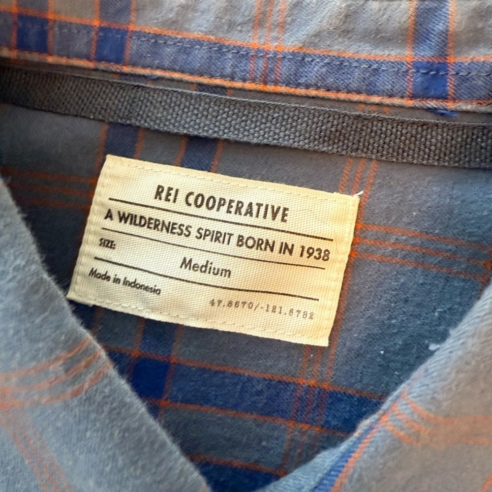 REI Cooperative Cotton Plaid Men's Shirt M - Picture 2 of 8
